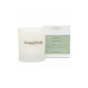 AromaWorks Lemongrass & Bergamot Natural Fragrance‎ 7.75 oz Essential Oil Candle